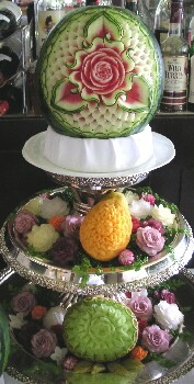 watermelon carving- Tower- Takashi Itoh.