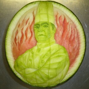 Watermelon Carving No.153: Chef.