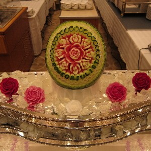 Watermelon Carving: Romeo and Juliet.