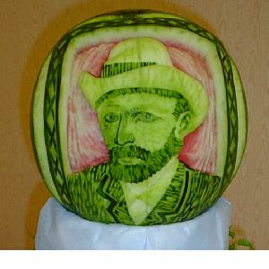 watermelon sculpture: Vincent van Gogh.