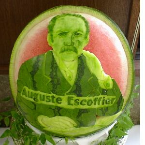 watermelon sculpture: The Great Chef.