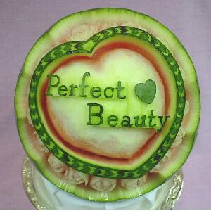 watermelon sculpture: Love,Perfect Beauty.