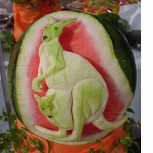 watermelon sculpture: Kangaloo.
