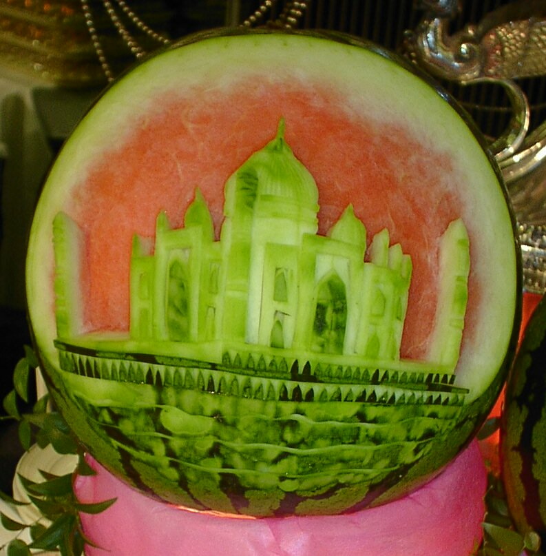 Watermelon Carving: Tajmahal.