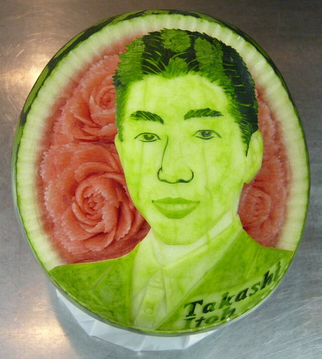 Watermelon Carving: Takashi Itoh.