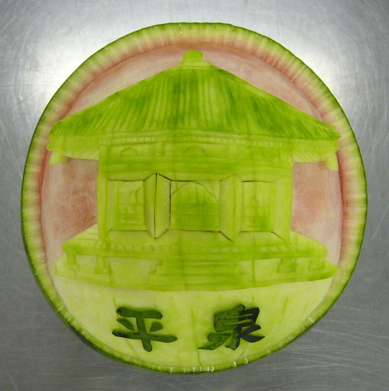 Watermelon Carving No.155: Hiraizumi.
